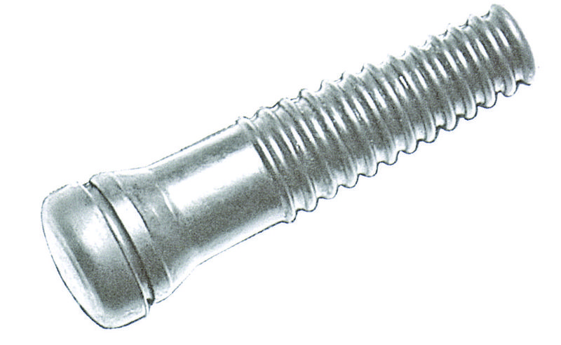 Ein Rupffinger mit einem flachen Schlitzkopf und einem groben Gewinde