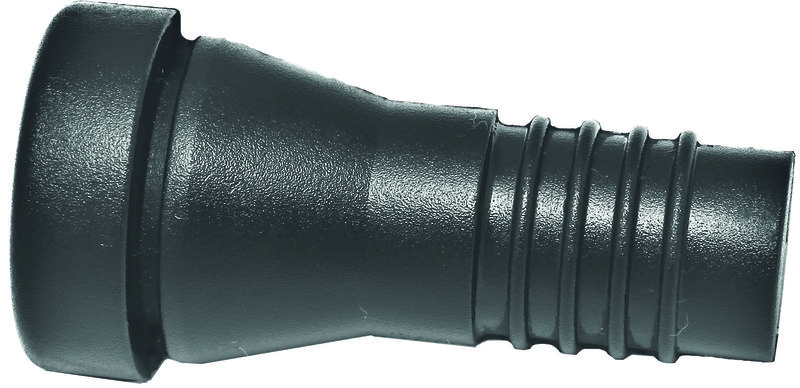 Close-up of a black picking finger with a ribbed texture